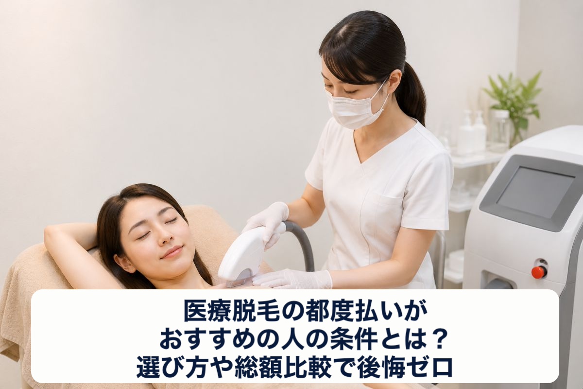 医療脱毛の都度払いがおすすめの人の条件とは?選び方や総額比較で後悔ゼロ